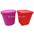 Popcornbowl silicone le bucaid popcorn làimhseachaidh le mullach